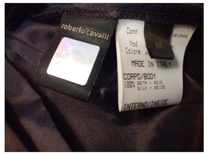 ROBERTO CAVALLI MINI FALDA EN POPLIN DE SEDA. Castaño - vista 3