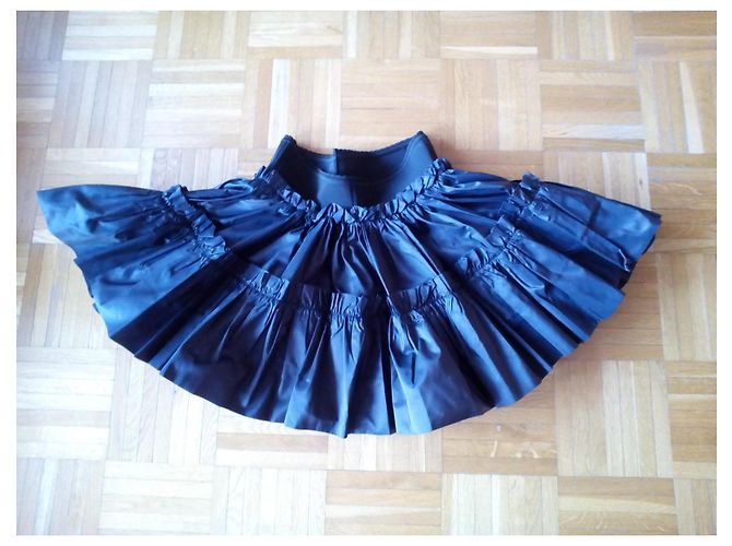ROBERTO CAVALLI MINI FALDA EN POPLIN DE SEDA. Castaño - vista 7