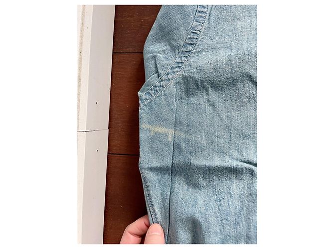 Ralph Lauren Vestido Camisa de Chambray Algodón Azul Claro - vista 6
