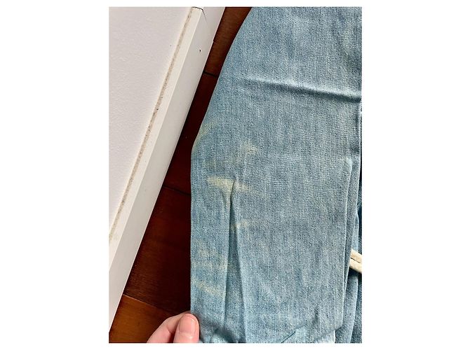 Ralph Lauren Vestido Camisa de Chambray Algodón Azul Claro - vista 7