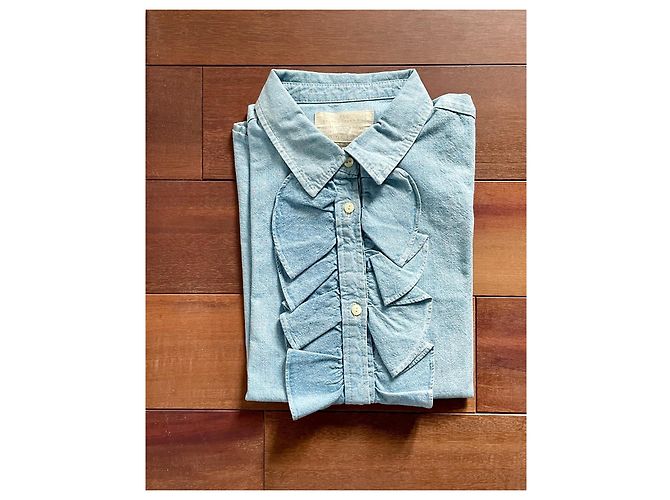 Ralph Lauren Chambray Hemd Hellblau Baumwolle - Ansicht 2