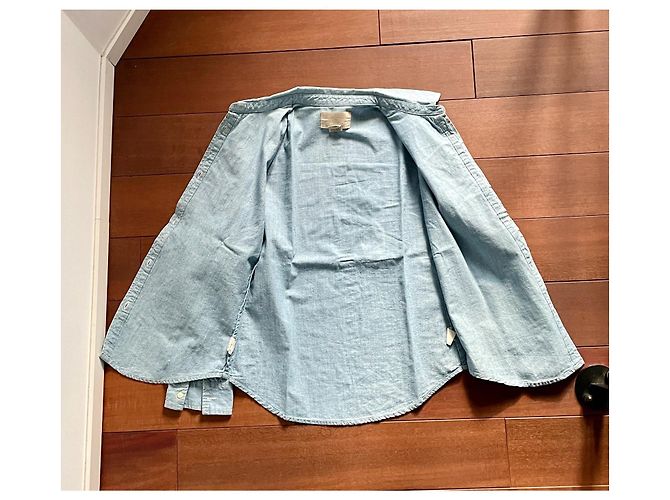 Ralph Lauren Chambray Hemd Hellblau Baumwolle - Ansicht 5