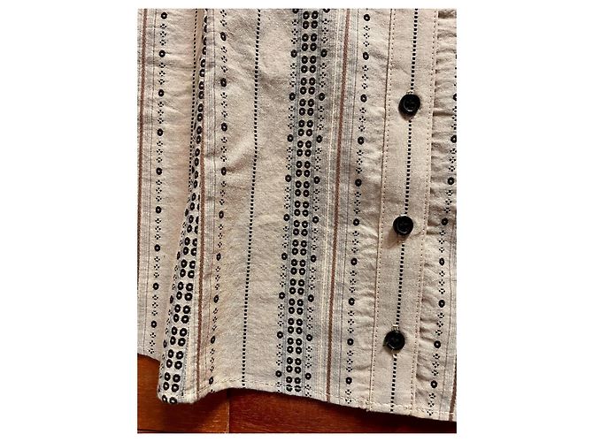 Blusa Catherine Malandrino de algodón beige - vista 2