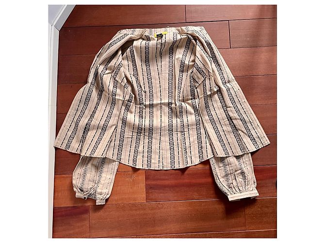 Blusa Catherine Malandrino de algodón beige - vista 6