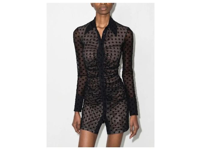 Autre Marque MISBHV Schwarzes Viscose Kleid Größe S - Ansicht 3