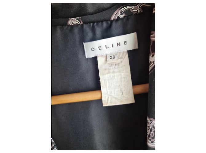 Autre Marque Vestido de seda con estampado de cadena logo y escote en V - vista 3