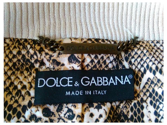 DOLCE & GABBANA BOMBER EN NAPPA. Blanco roto - vista 2