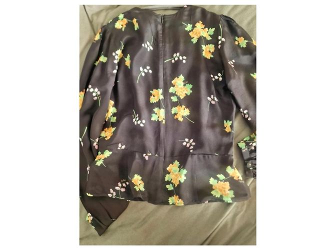 Autre Marque Top de seda Realisation Par com decote em V Multicor - vista 6