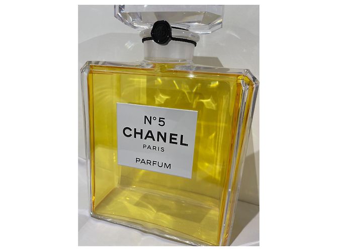 Giant Chanel N*5 Perfume Dummy Bottle White Yellow - view 4