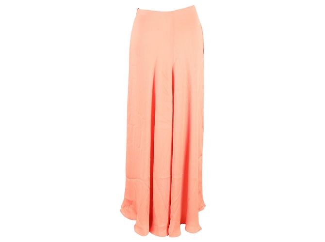 Autre Marque Galvan Hochtaillierte Maxirock aus Korallen-Polyester Orange - Ansicht 3