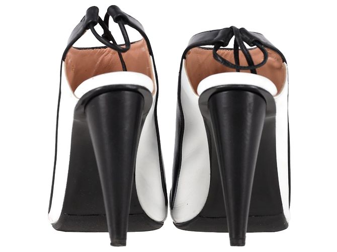 Stivaletti Damier Slingback di Roland Mouret in pelle nera Nero - vista 6