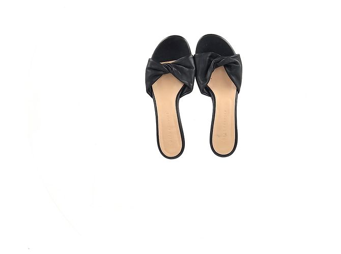 Autre Marque Care sandali a scivolo Frances in pelle nera Nero - vista 9
