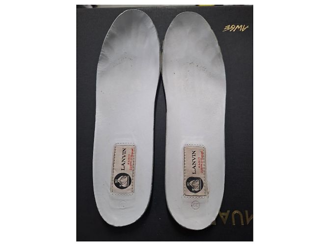 Tênis de bico em couro branco com efeito de pele de cobra Lanvin Cru - vista 18