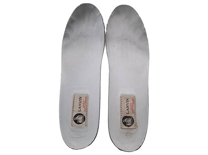 Tênis de bico em couro branco com efeito de pele de cobra Lanvin Cru - vista 9
