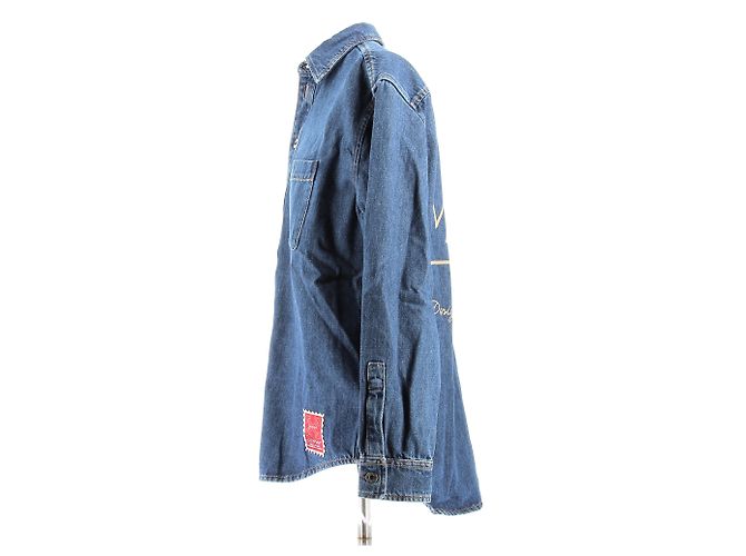 Off White Camicie OFF-WHITE T.International S Cotone Blu - vista 4
