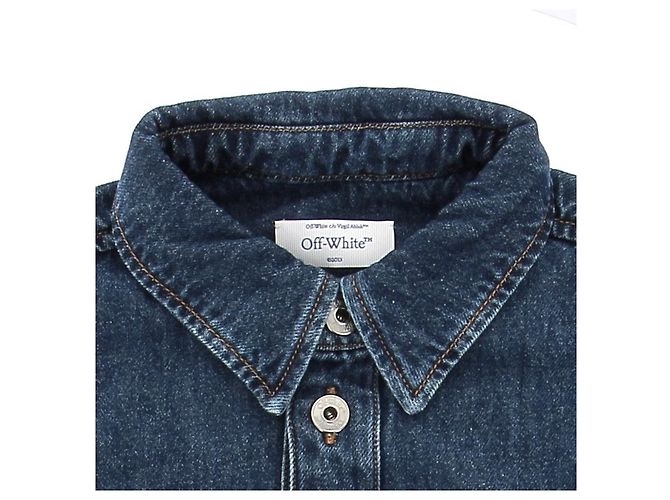 Off White Camicie OFF-WHITE T.International S Cotone Blu - vista 5