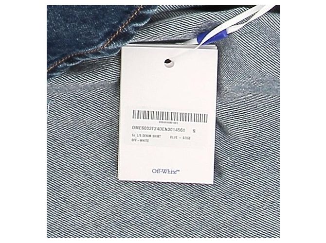 Off White Camicie OFF-WHITE T.International S Cotone Blu - vista 6