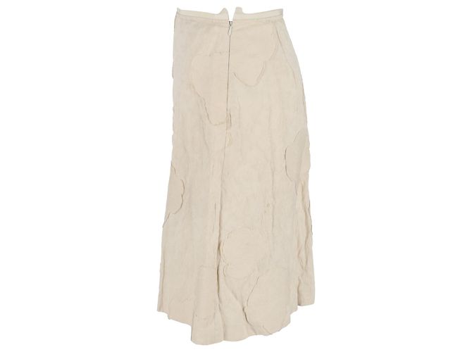 Falda Midi Piazza Sempione en Algodón Crema Blanco Crudo - vista 2