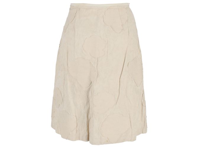 Falda Midi Piazza Sempione en Algodón Crema Blanco Crudo - vista 3