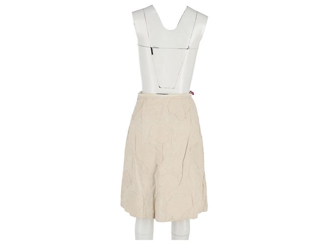 Falda Midi Piazza Sempione en Algodón Crema Blanco Crudo - vista 6