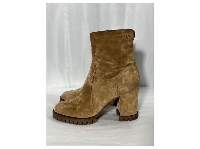 Stivaletti con zip Gianvito Rossi Timber in suede marrone Rosso - vista 11
