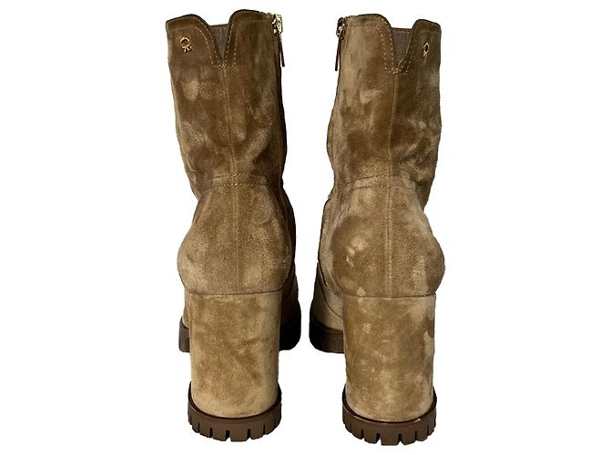 Stivaletti con zip Gianvito Rossi Timber in suede marrone Rosso - vista 5
