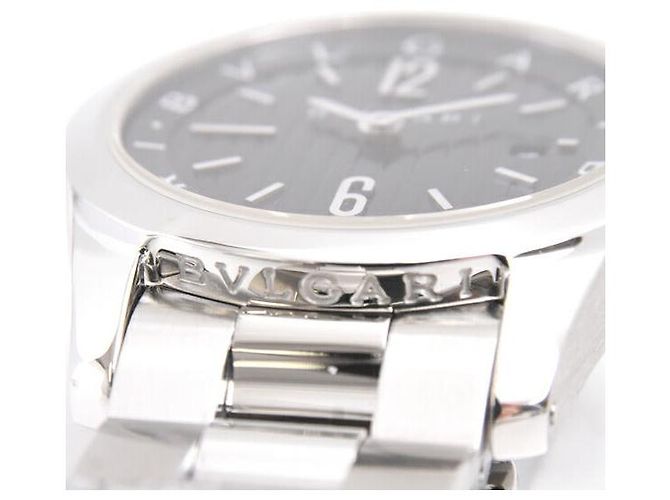 Bulgari Bvlgari Edelstahl Solo Tempo Uhr ST30S gebraucht Schwarz - Ansicht 6