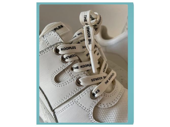 Sneakers con zeppa The Kooples in pelle bianca 36 - vista 2