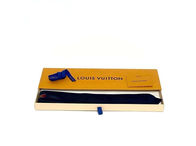 Louis Vuitton Necktie Cravat LV Gaston Navy Navy blue - view 10