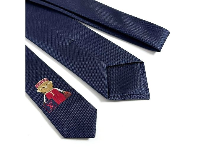 Louis Vuitton Necktie Cravat LV Gaston Navy Navy blue - view 6