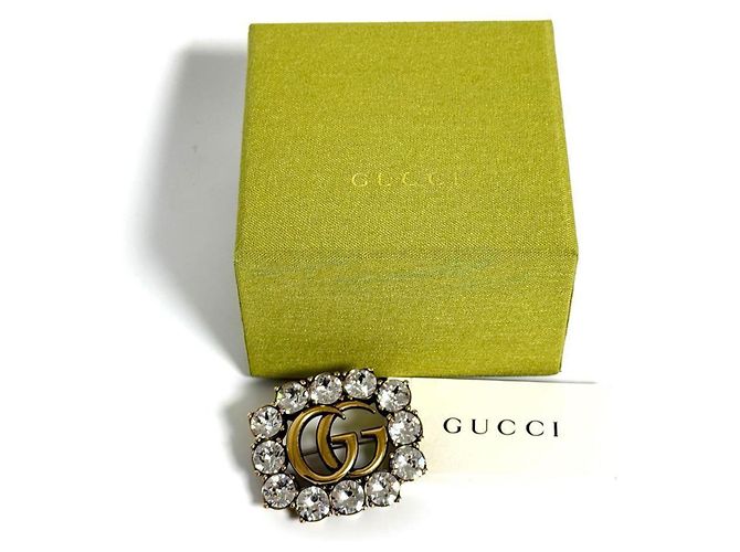 Spilla in metallo Double G di Gucci per donne con cristalli - vista 10