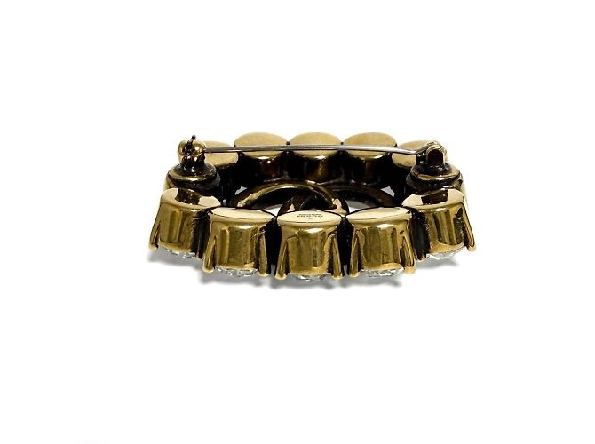 Spilla in metallo Double G di Gucci per donne con cristalli - vista 5