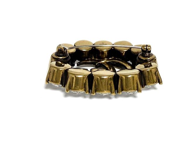 Spilla in metallo Double G di Gucci per donne con cristalli - vista 7