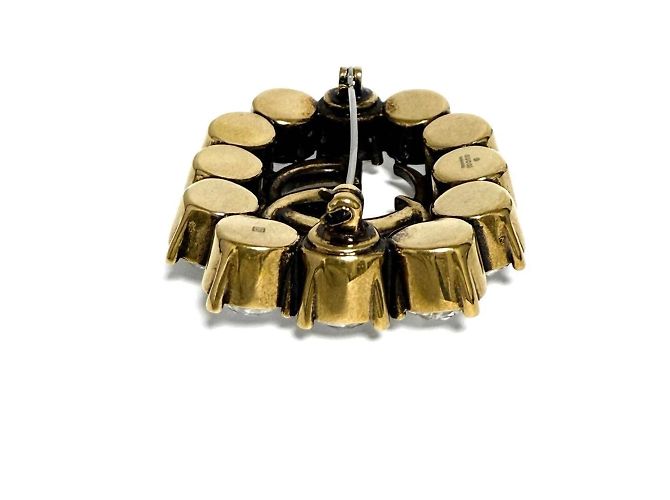 Spilla in metallo Double G di Gucci per donne con cristalli - vista 8