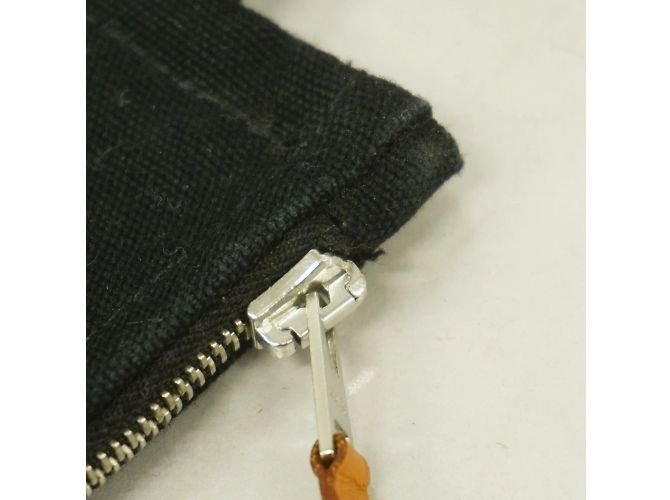 Hermès Hermes Tote Bag Cannes PM aus schwarzem Canvas - Ansicht 11
