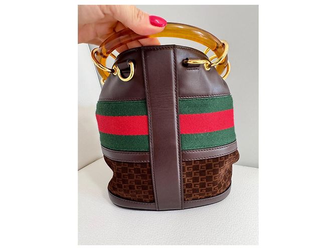 Gucci Marmont Ketteneimer Klein Dunkelbraun - Ansicht 10