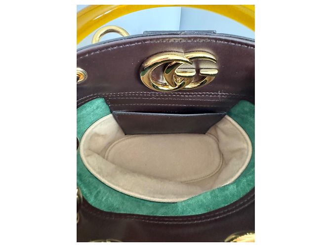 Gucci Marmont Ketteneimer Klein Dunkelbraun - Ansicht 12
