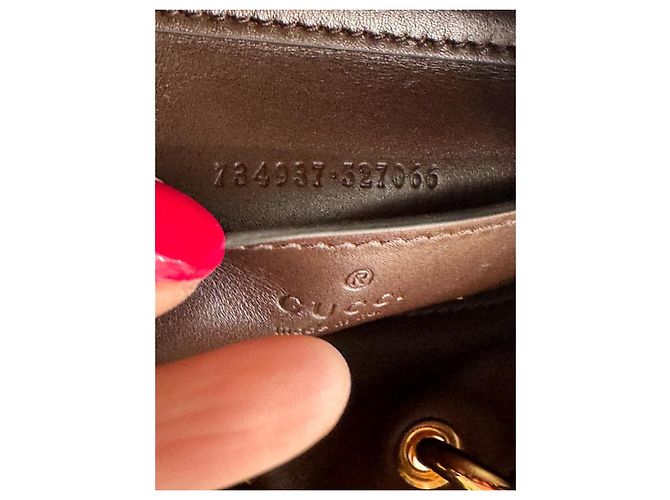 Gucci Marmont Ketteneimer Klein Dunkelbraun - Ansicht 16