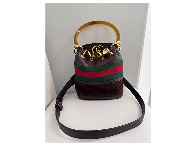 Gucci Marmont Ketteneimer Klein Dunkelbraun - Ansicht 18