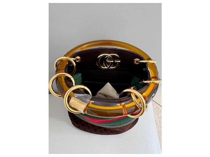 Gucci Marmont Ketteneimer Klein Dunkelbraun - Ansicht 7