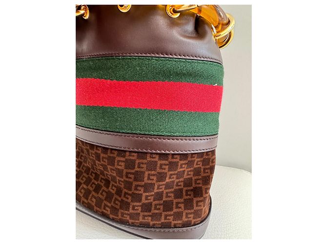 Gucci Marmont Ketteneimer Klein Dunkelbraun - Ansicht 9