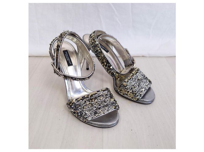 Scarpe con paillettes Dolce & Gabbana Argento - vista 2