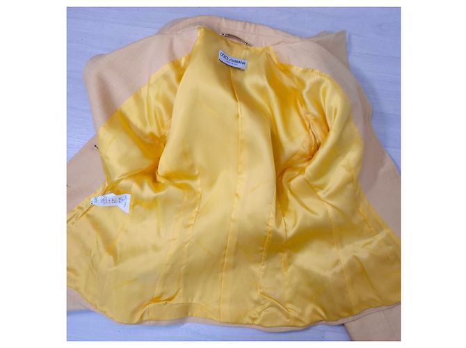 Blazer amarillo de algodón y seda Dolce & Gabbana - vista 11