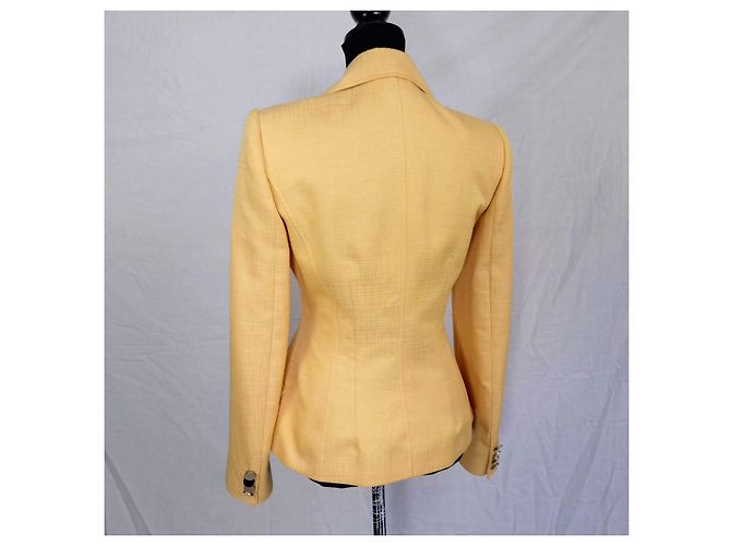 Blazer amarillo de algodón y seda Dolce & Gabbana - vista 2