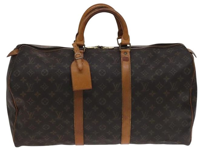 LOUIS VUITTON Monogram Keepall 50 Borsa Boston M41426 LV Auth ar13304 Monogramma - vista 2