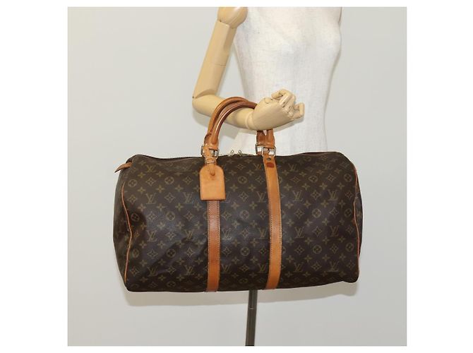 LOUIS VUITTON Monogram Keepall 50 Borsa Boston M41426 LV Auth ar13304 Monogramma - vista 22