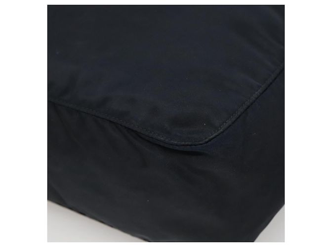PRADA Borsa a mano in nylon blu navy argento autentica bs22993 - vista 12