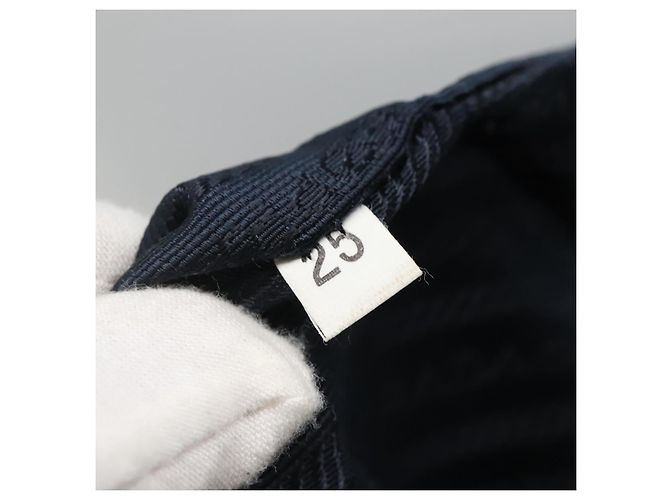 PRADA Borsa a mano in nylon blu navy argento autentica bs22993 - vista 21
