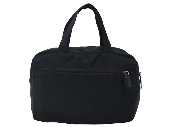 PRADA Borsa a mano in nylon blu navy argento autentica bs22993 - vista 3