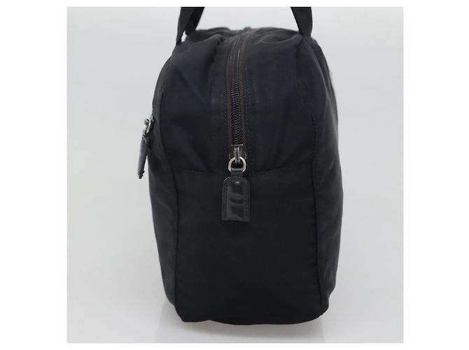 PRADA Borsa a mano in nylon blu navy argento autentica bs22993 - vista 4